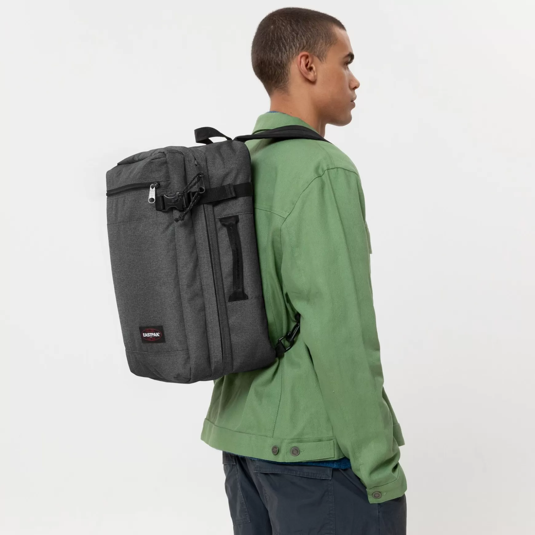 Shop Eastpak TRANSIT'R PACK Black Denim