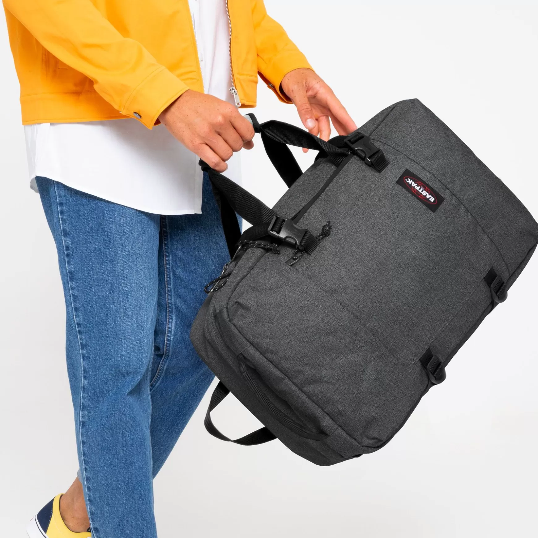 Shop Eastpak TRAVELPACK Black Denim